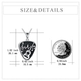 Guitar Urn Necklaces for Ashes Sterling Silver Cremation Urn Necklaces Memorial Keepsake With Filling Tool…