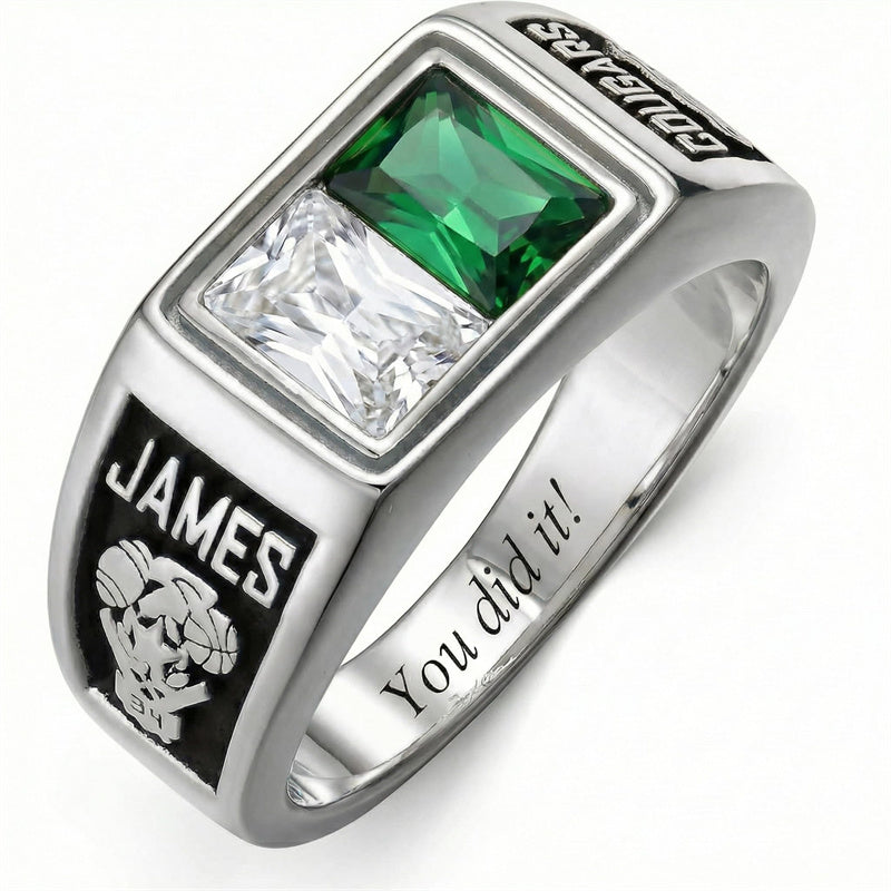Sterling Silver 10K 14K 18K Gold Personalized   Class Ring for Men 2026 Graduation Jewelry