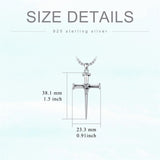 Sterling Silver Crucifix Jesus Pendant Necklace