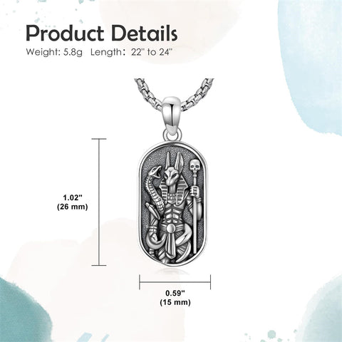 Sterling Silver Memento Mori Tree of Life Anubis Pendant Viking Amulet   Protection Pendant Necklace Egyptian Jewelry Christmas Birthday Gifts