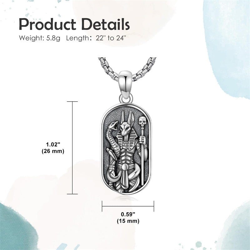 Sterling Silver Memento Mori Tree of Life Anubis Pendant Viking Amulet   Protection Pendant Necklace Egyptian Jewelry Christmas Birthday Gifts