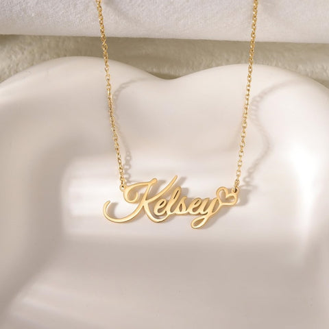 14K Gold Plated Custom Name  Pendant Necklace Gifts for Women