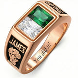 Sterling Silver 10K 14K 18K Gold Personalized   Class Ring for Men 2026 Graduation Jewelry