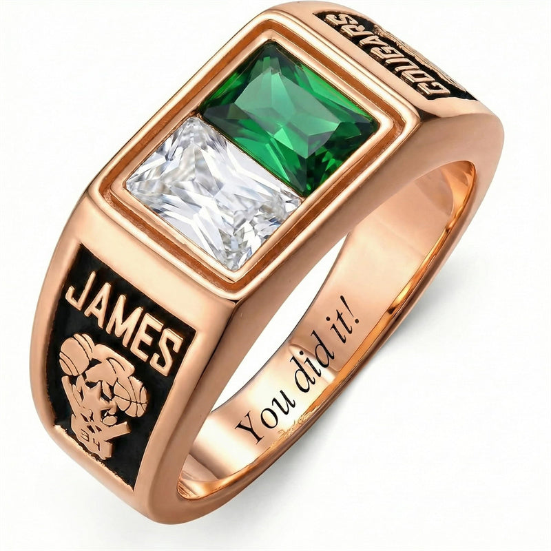 Sterling Silver 10K 14K 18K Gold Personalized   Class Ring for Men 2026 Graduation Jewelry