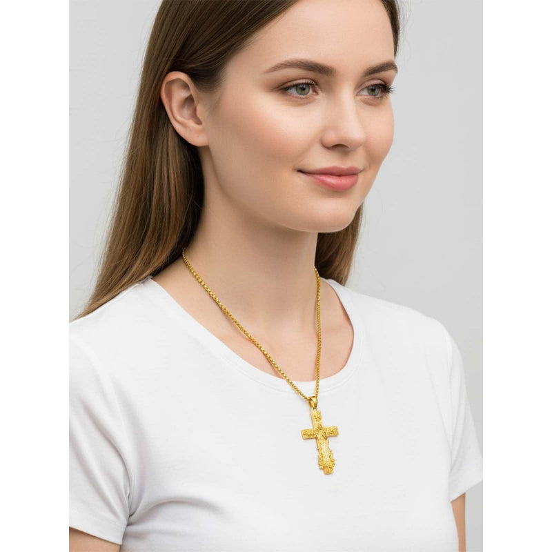 St Michael St Benedict  St Christopher Virgin MaryPendant Necklace 14K Gold Plated Christian Catholic Jewelry