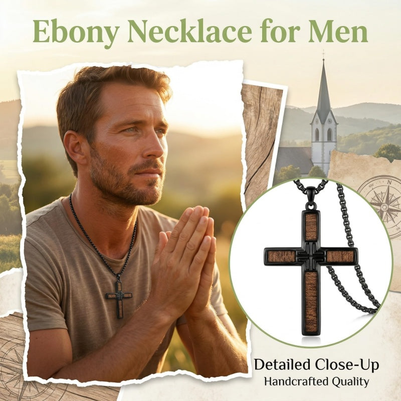 14K Gold Plated Wooden Pendant Necklace Beliefs jewelry