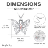 Sterling Silver Butterfly Filigree Urn Necklace for Ashes