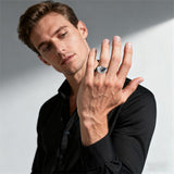 Sterling Silver Personalized Pattern Engraved High School University College Class Ring