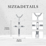 Sterling Silver Cross Christian Pendant Necklace for Men