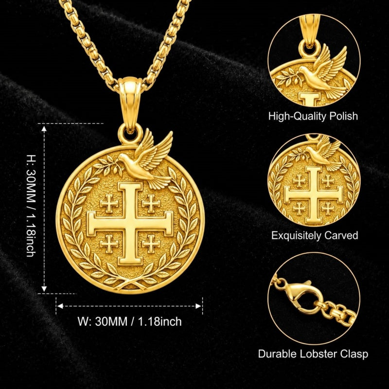 14K Gold Plated Cross Pendant Necklace  Religious Faith Jewelry Gifts for Christmas