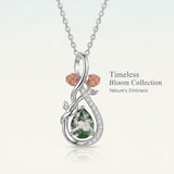 Sterling Silver Teardrop Gemstone Rose Butterfly Infinity Heart Necklace for Women