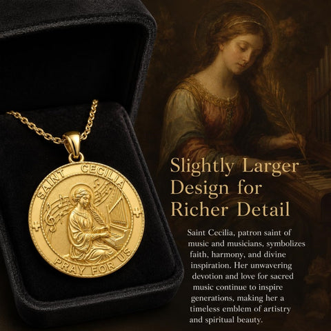 Patron Saint Medal Gold Plated Catholic Pendant Christian Religious Necklace Amulet Jewelry