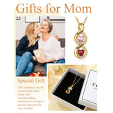 Sterling Silver Personalized  Birthstone Infinity Necklace for Women