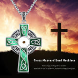 14K Gold Plated Celtic Vikin Cross Pendant Necklace Irish Jewelry Religious Protective Gift