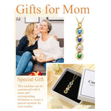 Sterling Silver Personalized  Birthstone Infinity Necklace for Women