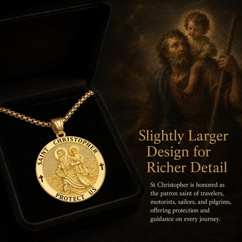 Patron Saint Medal Gold Plated Catholic Pendant Christian Religious Necklace Amulet Jewelry