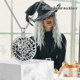Sterling Silver Moss Agate Witches Knot Pendant Necklace