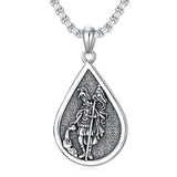 Sterling Silver Firefighter Pendant  Necklace  For Men