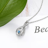 Sterling Silver Personalized Engraved Infinity Urn Necklace for Ashes