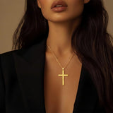 14K Gold Plated Cross Infinity  Pendant Necklace  for Women