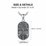 Sterling Silver Memento Mori Tree of Life Anubis Pendant Viking Amulet   Protection Pendant Necklace Egyptian Jewelry Christmas Birthday Gifts