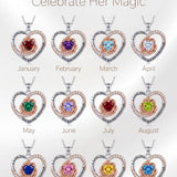 14K Gold Plated  Birthstone Rose Flower Necklaces for Women