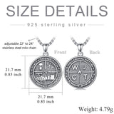 Sterling Silver Memento Mori Pendant Necklace