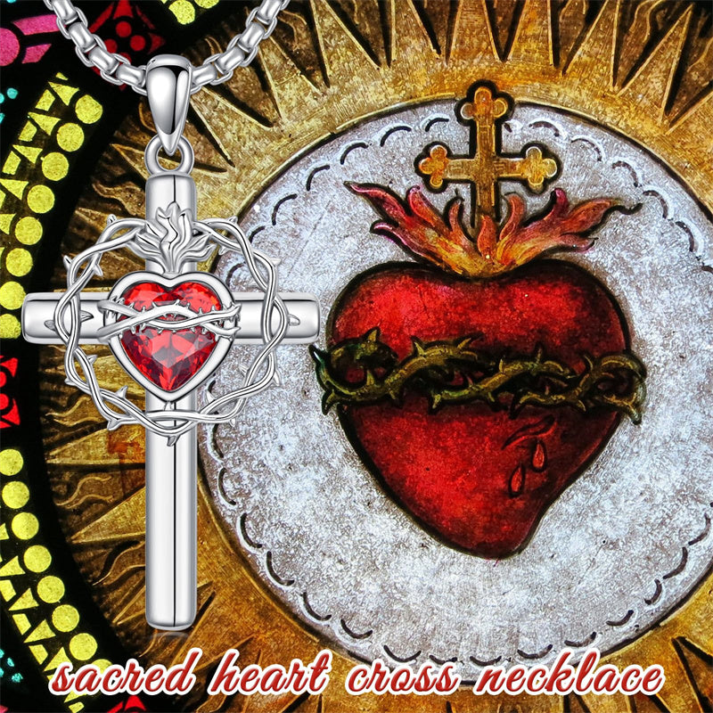 Sterling Silver Wooden Cross Pendant Necklace