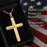 Cross Pendant Necklace  14K Gold Plated Christian Faith Jewelry