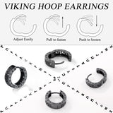 14K Gold Plated  Viking Hoop Earrings