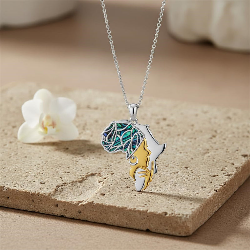 Sterling Silver Jamaica America Texas Africa Map Pendant Necklace Country Map Chain Jewelry Gifts