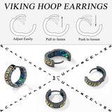 14K Gold Plated  Viking Hoop Earrings