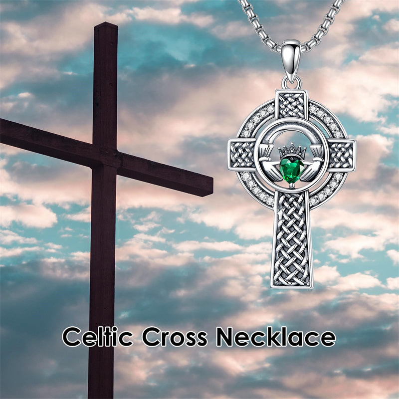 Sterling Silver Wooden Cross Pendant Necklace