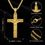 14K Gold Plated Cross Pendant Necklace  Religious Faith Jewelry Gifts for Christmas