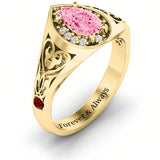 Sterling Silver Personalized Engraved Aphrodite Ring