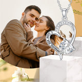 10K 14K 18K Gold Personalized Birthstone Engraved Heart Pendant Necklace