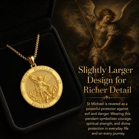 Patron Saint Medal Gold Plated Catholic Pendant Christian Religious Necklace Amulet Jewelry