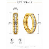 14K Gold Plated Hoop Earrings Jewelry Gift for Birthday Anniversary Mother's Day