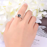 Sterling Silver Forever in My Heart Cremation Urn Ring Hold Loved Pet Dog Ashes Memorial Jewelry