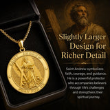 Patron Saint Medal Gold Plated Catholic Pendant Christian Religious Necklace Amulet Jewelry