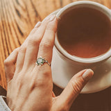 Natural Moss Agate 925 Sterling Silver Adjustable Rings For Women Green Gems Engagement Wedding Jewelry Gift