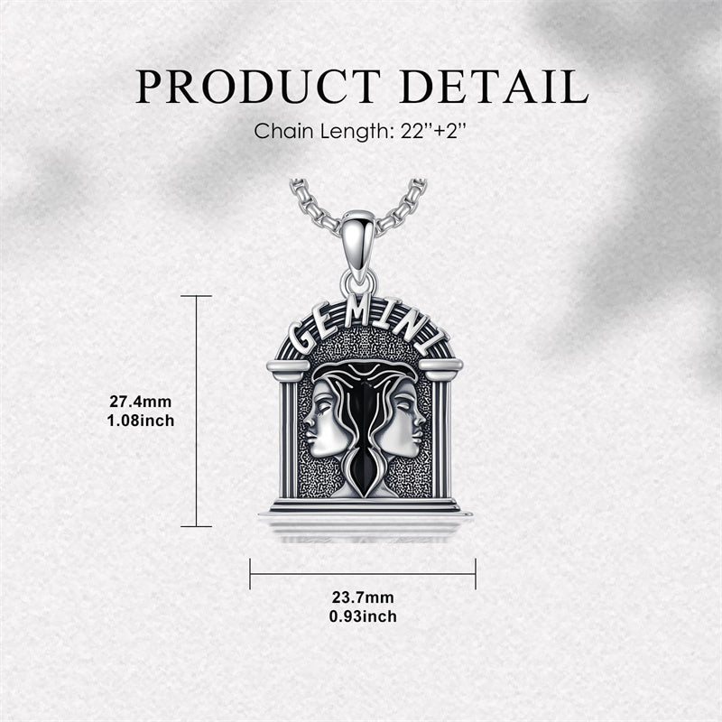 Sterling Silver Constellation Celestial Pendant Necklace