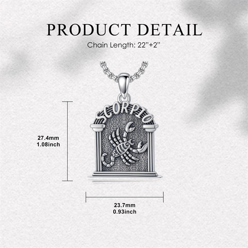 Sterling Silver Constellation Celestial Pendant Necklace