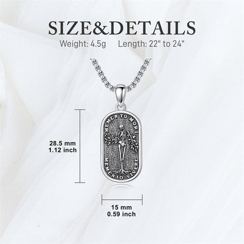 Sterling Silver Memento Mori Tree of Life Anubis Pendant Viking Amulet   Protection Pendant Necklace Egyptian Jewelry Christmas Birthday Gifts