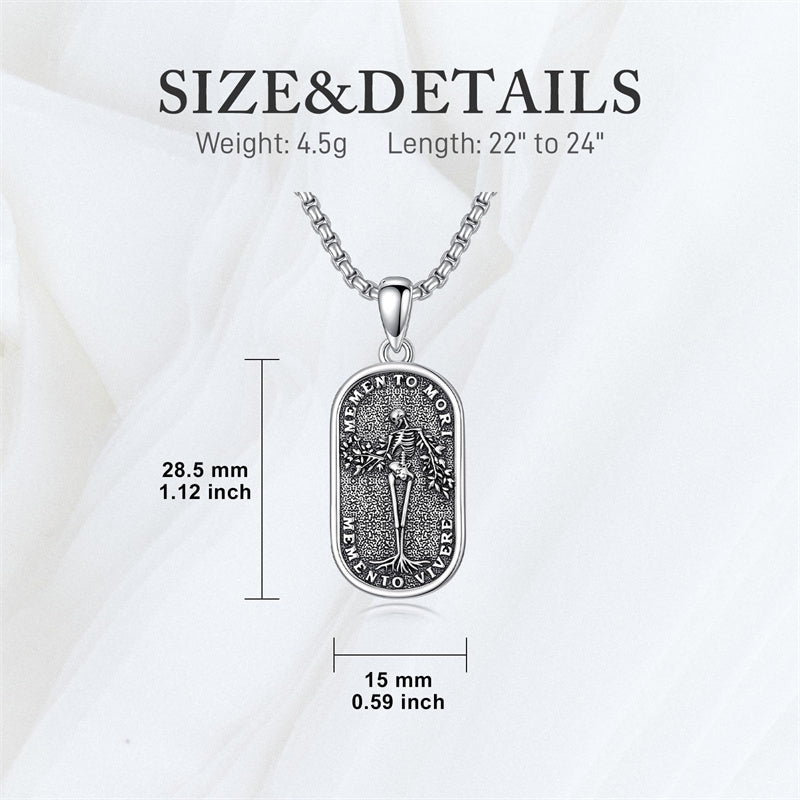 Sterling Silver Memento Mori Tree of Life Anubis Pendant Viking Amulet   Protection Pendant Necklace Egyptian Jewelry Christmas Birthday Gifts