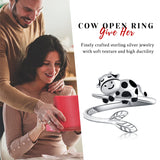 925 Sterling Silver Cute Animal Ring Adjustable Open Ring  Jewelry Gift for Women Girls