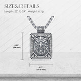 Sterling Silver Eagles Wolf Lion Pendant Necklace For Men with Stainless Steel Chain