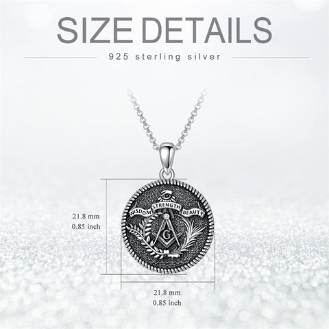 Sterling Silver Aztec Lion Cross Pendant Necklace