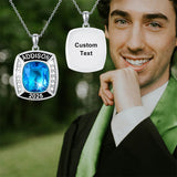 Sterling Silver Personalized Class High School College Graduation University Pendant Necklace