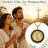 14K Gold Plated Serenity Prayer Hand Necklace Catholic Religious Jewelry Gift